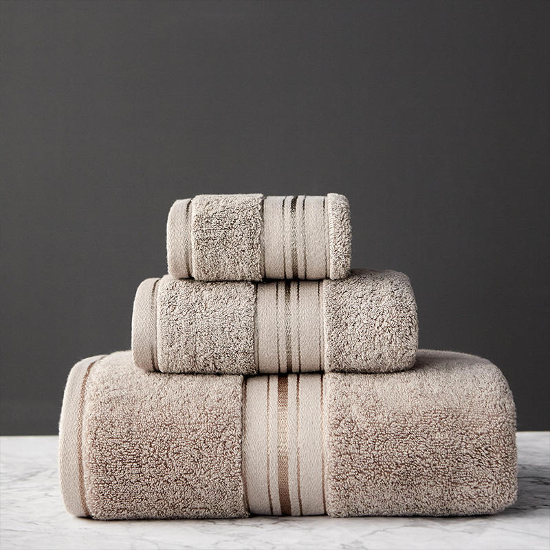 Bassett Thick Cotton Brown Bath Towels