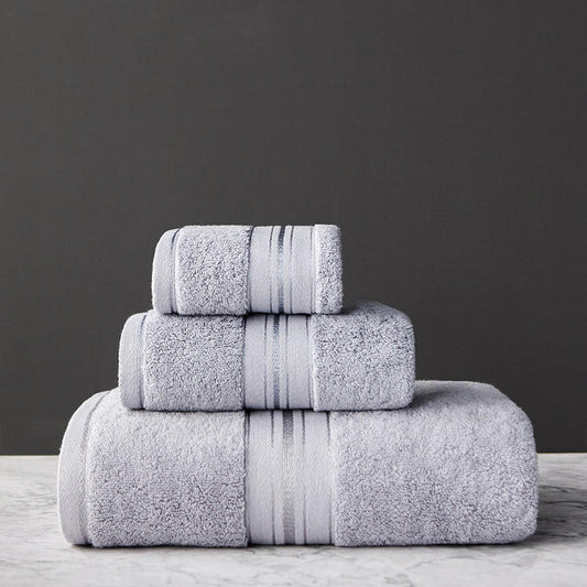 Bassett Thick Cotton Grey Bath Towels