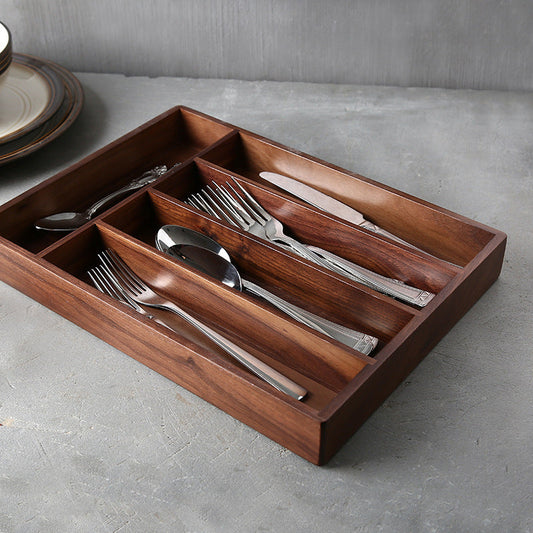 Auriol Walnut Flatware Tray