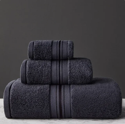 New Egyptian Cotton Towel Bath Towel Sets Solid Color Thicken Bathroom Towels Set Soft Comfortable