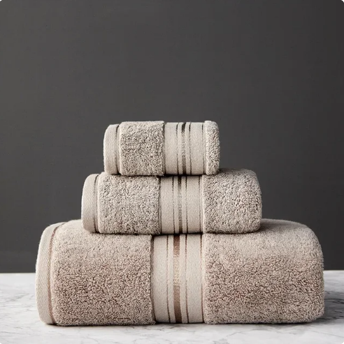 New Egyptian Cotton Towel Bath Towel Sets Solid Color Thicken Bathroom Towels Set Soft Comfortable
