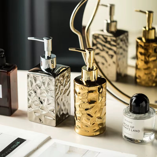 Ceramic Liquid Soap Dispensers Luxury Bathroom Accessories Elegant Soap Dispensers