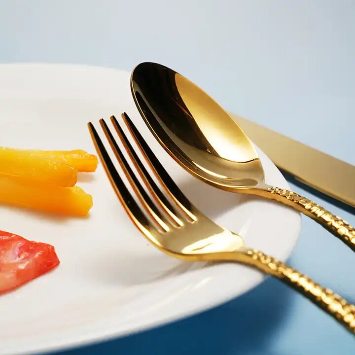 Gold Cutlery Set Elegant Flatware