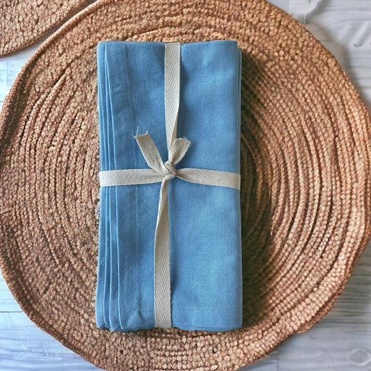 100% cotton 45*45cm Blue Table Cloth Napkins