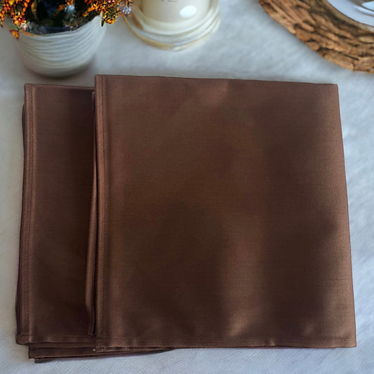 Zinnwaldite Brown Cotton Table Napkins Deep Brown Cloth Napkin