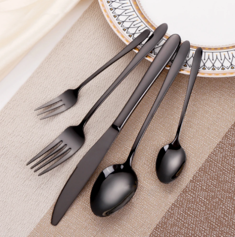 Jayden Black Flatware - Set of 20 pieces