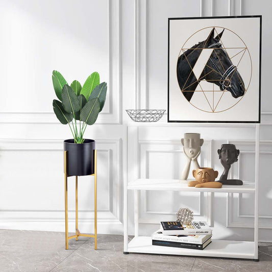 Luxury Planters Medium Size Black and Gold Color