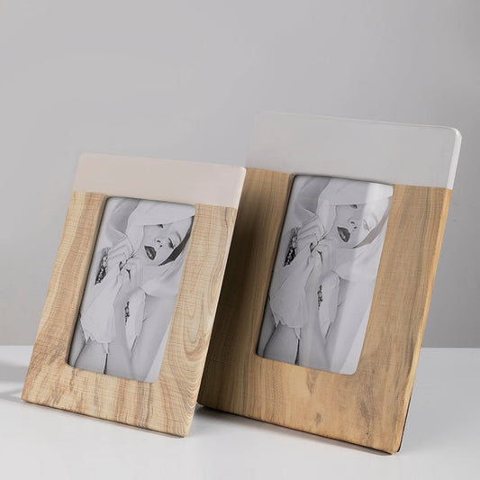 Wood Color Ceramic Desktop Picture Frame