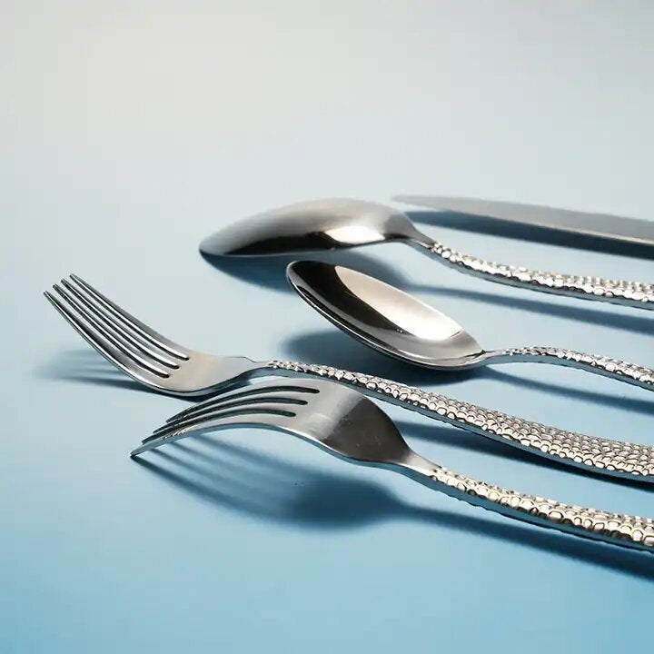 Elven Silver Flatware - Set of 20 pieces