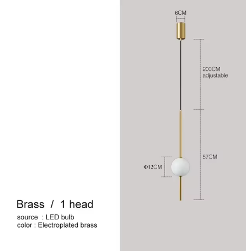 Nordic Simple Glass Ball Pendant Lights Dining Room Bedroom Decor Hanging Lamp Restaurant Bar Suspension Chandeliers Lighting