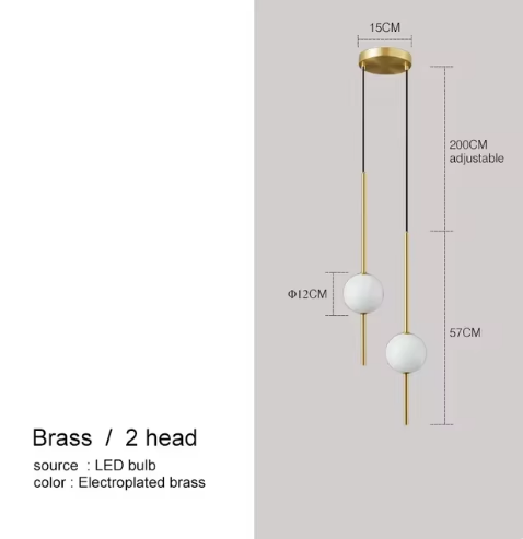 Nordic Simple Glass Ball Pendant Lights Dining Room Bedroom Decor Hanging Lamp Restaurant Bar Suspension Chandeliers Lighting