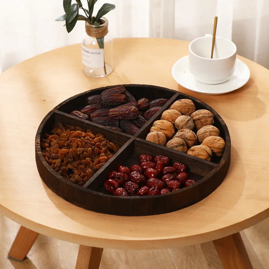 Wooden Snacks Tray High Quality Tray with Partitions
