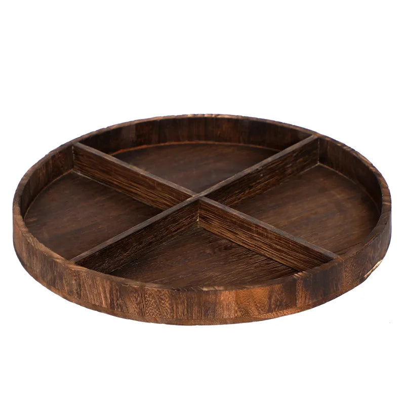 Wooden Snacks Tray High Quality Tray with Partitions