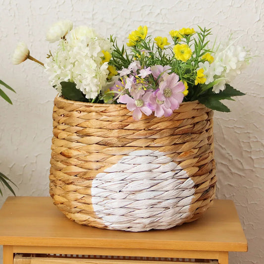 Cat Shaped Wicker Basket
