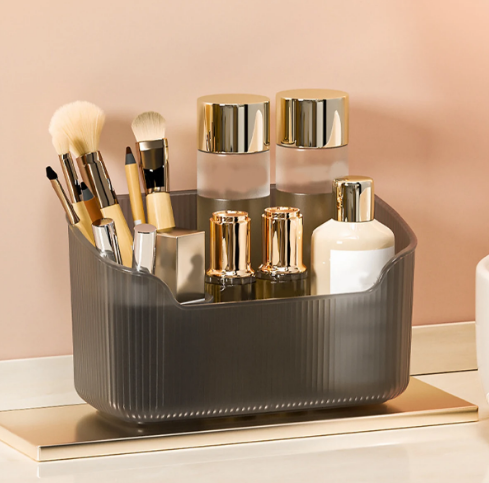 Cosmetic Storage Box Large Capacity Makeup Organizer Bedroom Bathroom Multifunctional Mirror Cabinet Storage Organizer