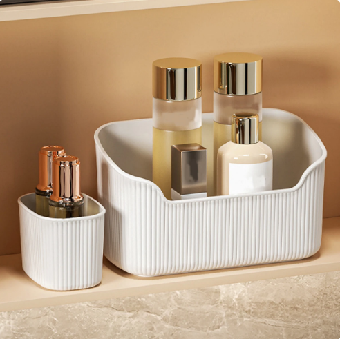 Cosmetic Storage Box Large Capacity Makeup Organizer Bedroom Bathroom Multifunctional Mirror Cabinet Storage Organizer