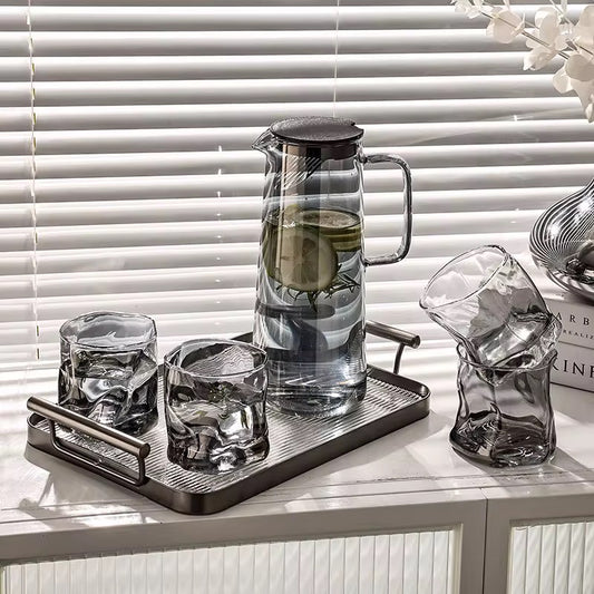 Modern Pitcher Set with Serving Tray