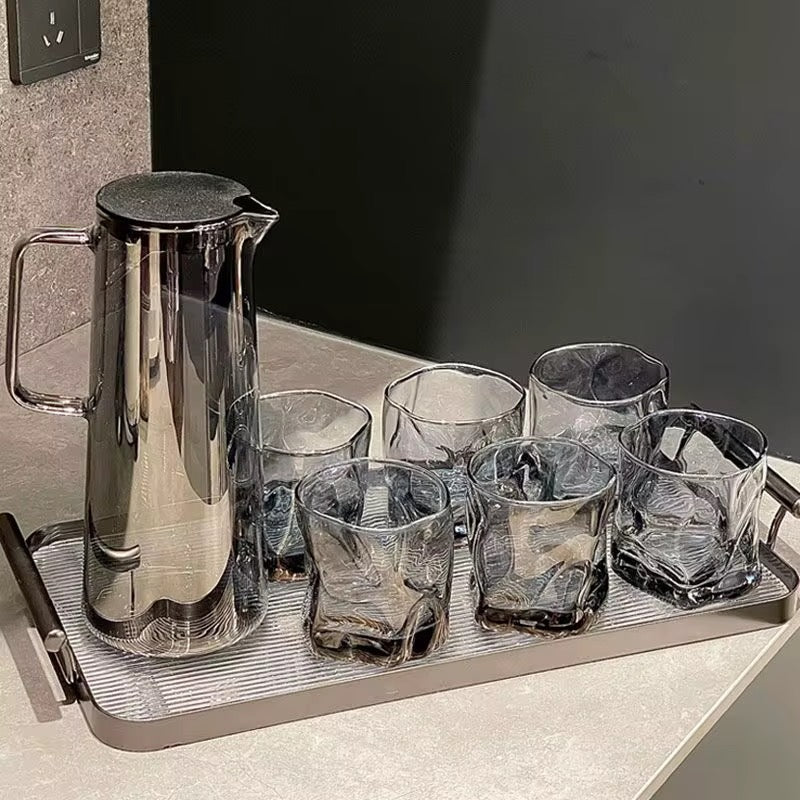 Modern Pitcher Set with Serving Tray