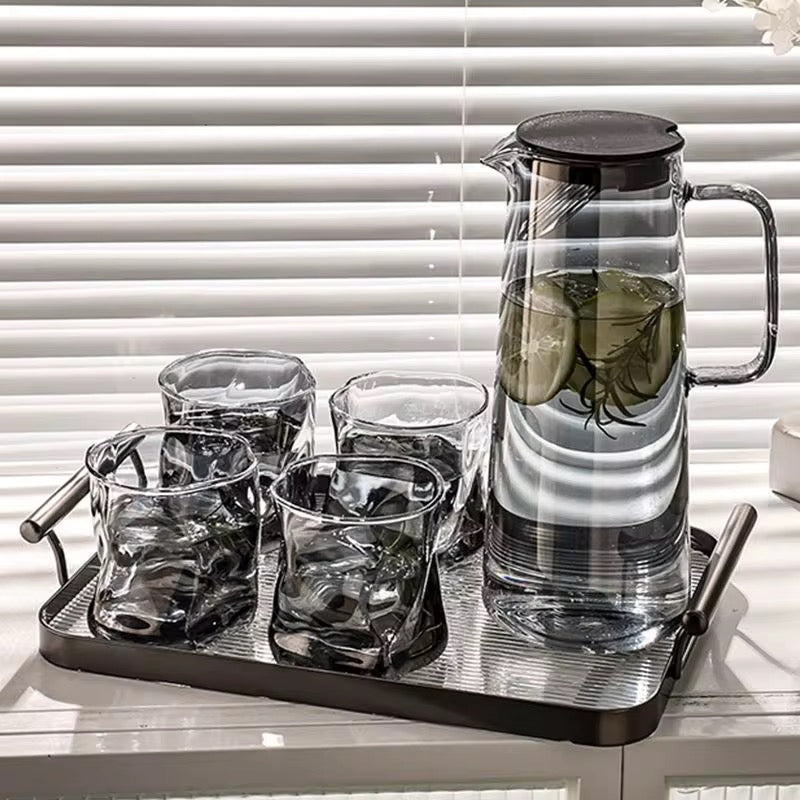 Modern Pitcher Set with Serving Tray