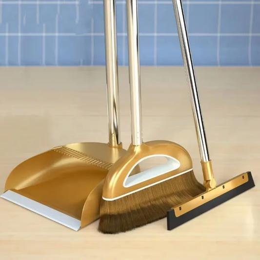 Broom And Dustpan Set Gold Dustpan Set High Quality Broom Set