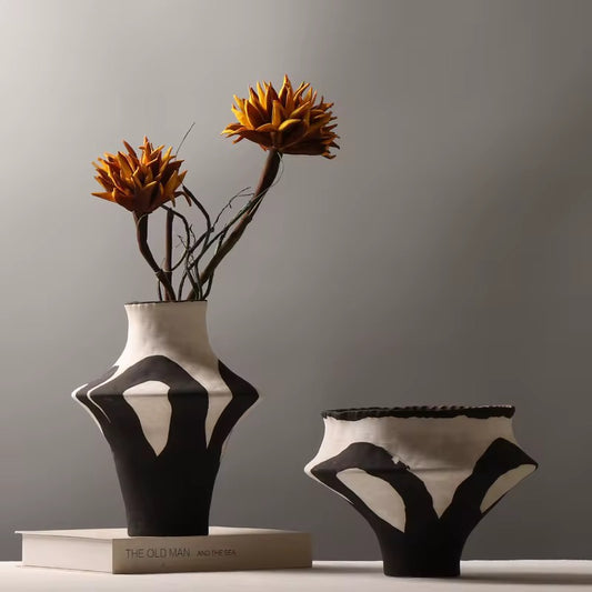 Modern Ceramic Vase Black Ceramic Vase Luxury Vases