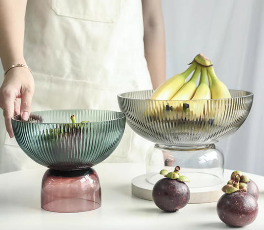 Glass Fruit Bowl Elegant Decorative Fruit Bowls