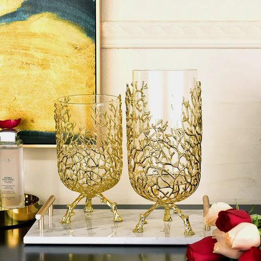 Gold Glass Vase