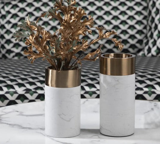 Gold Plated Copper Decorative Vase