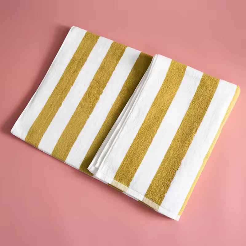 Moretz Cotton Beach Towel-Yellow