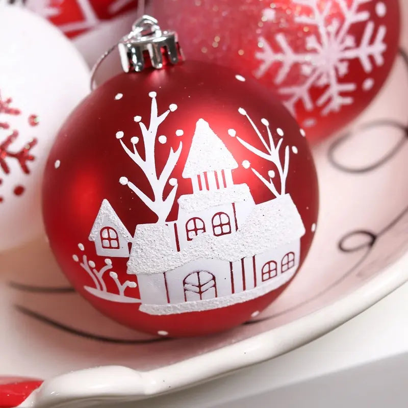 Christmas Red Baubles Set of 16