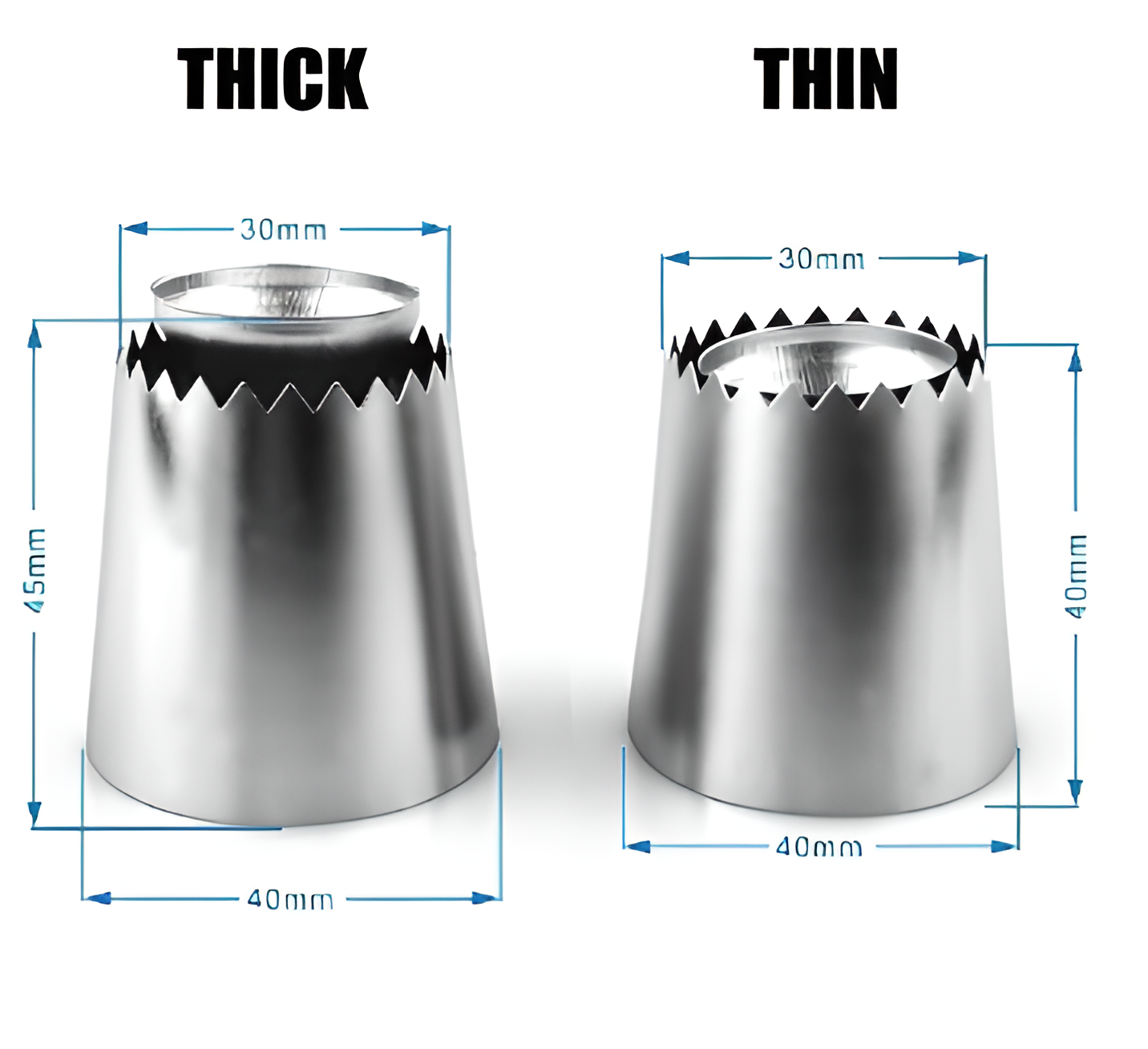 Stainless Steel Romeo Flower Mouth Pastry Nozzles for Confectionery Pastry and Bakery Accessories Cake Tools Utensils