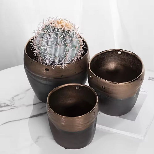 Verlander Metal Glaze Vase