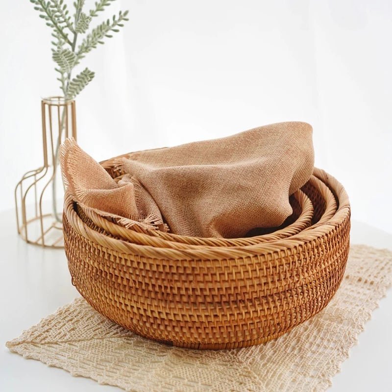 Adalyn Rattan Storage Baskets - Set of 3 pieces