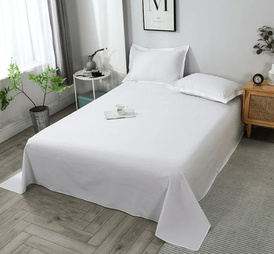 White Cotton Flat Sheet