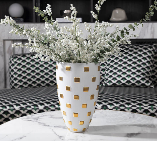 Alluring Umber with Gold Accent Vase