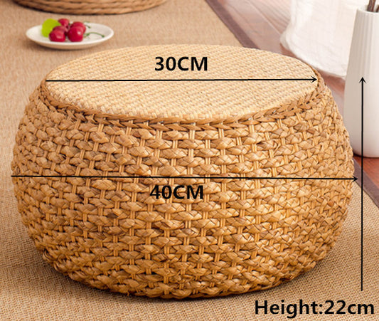 Rattan Ottoman Minimalist Footstool Natural Ottoman