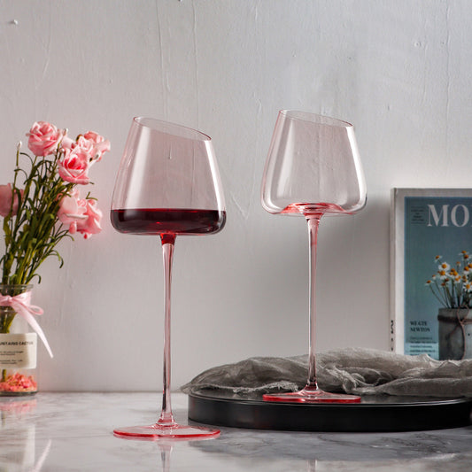 Pink Wine Glasses Elegant Wine Glasses Premium Wine Glasses