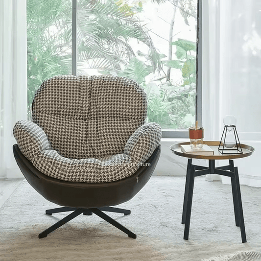 Italian light luxury iron leisure chair lazy sofa bedroom small living room