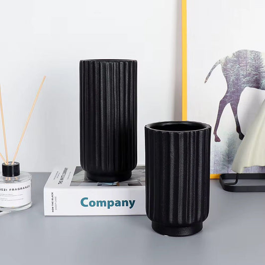 Matte Black Vases