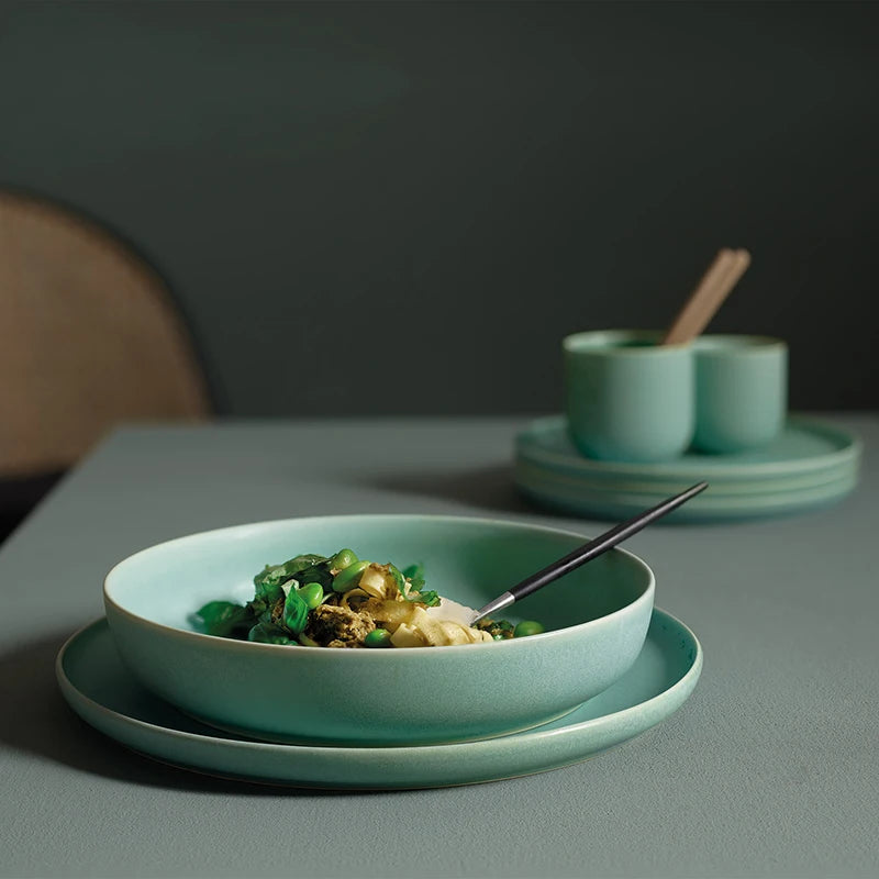 Green Matte Dinner Set