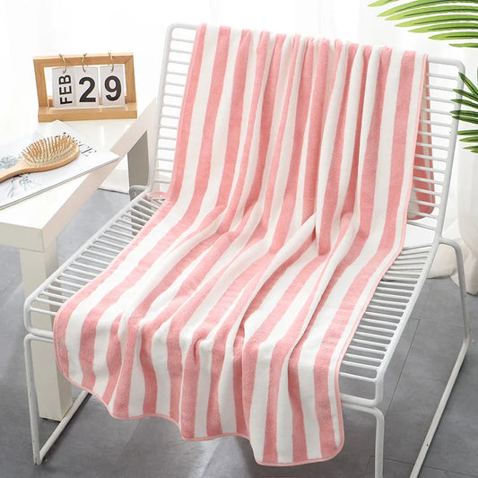 Stripe Microfiber Beach Towel