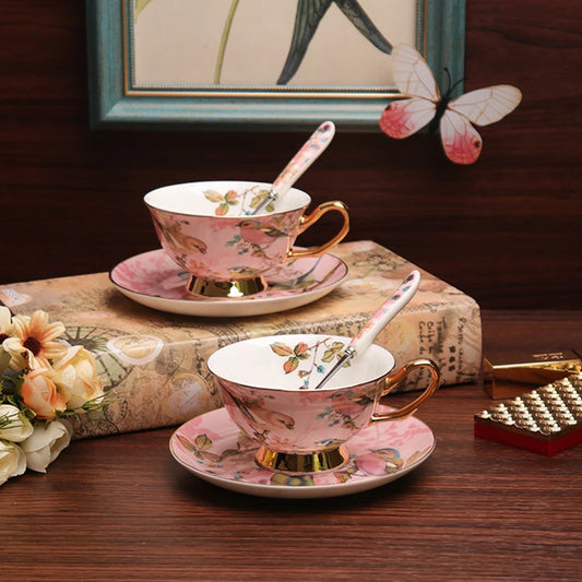 Elegant Tea Set Pink Tea Set Premium Coffee and Mug Set
