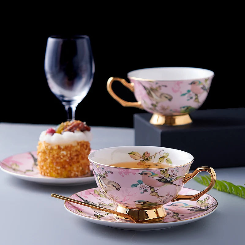 Elegant Tea Set Pink Tea Set Premium Coffee and Mug Set
