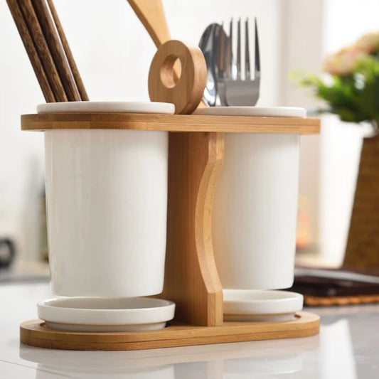 Snowbank Ceramic Cutlery Holder