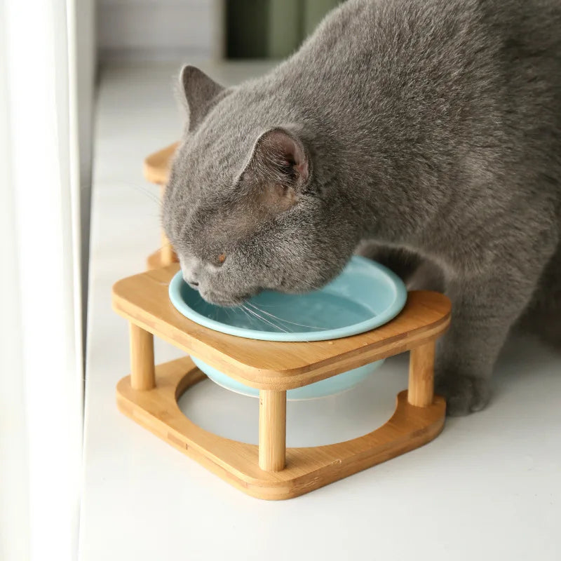 Ceramic Pet Bowl with Stand