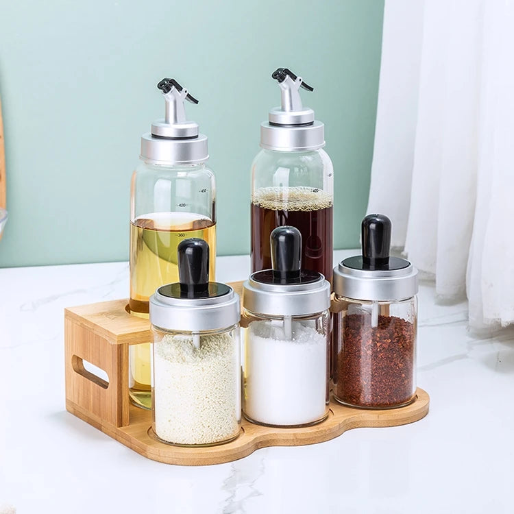 Aura Spice & Cruet Set - Condiment Tray