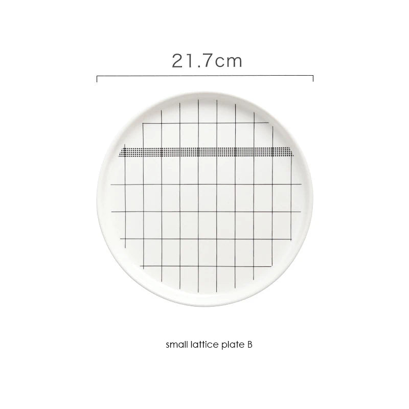 Elegant Dinnerware Modern Plates Geometric Patterned Plates