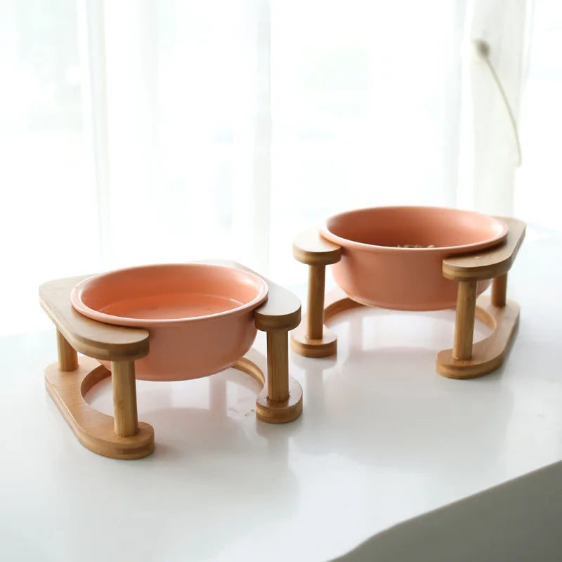 Ceramic Pet Bowl with Stand