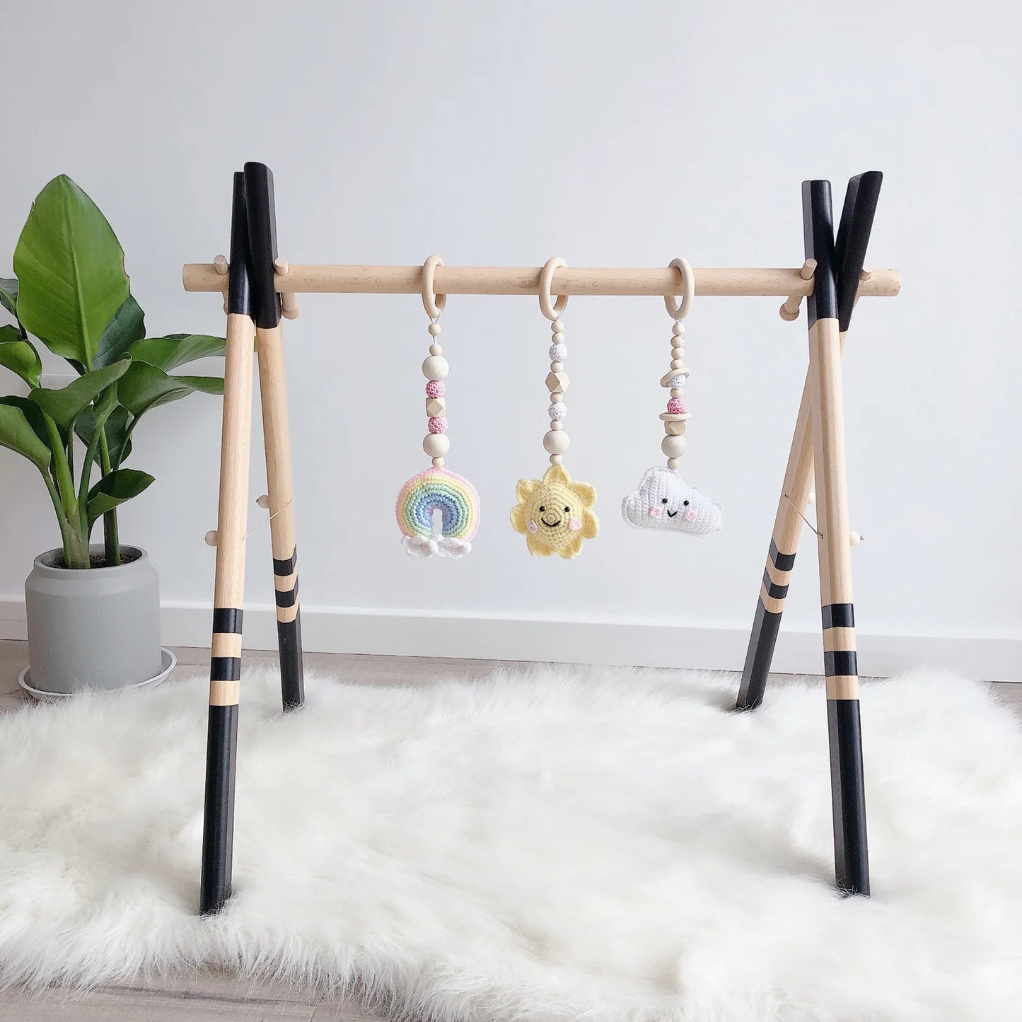 Wooden Baby Gym Infant Gym Natural Wood