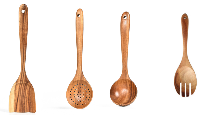 Wooden Kitchen Utensils Teak Wood Kitchen Utensils